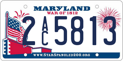 MD license plate 2AC5813