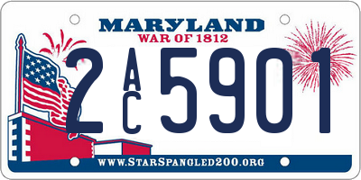 MD license plate 2AC5901
