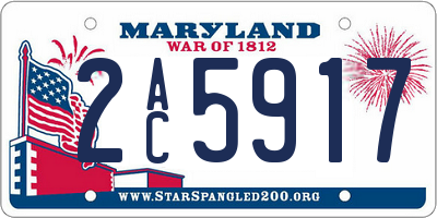 MD license plate 2AC5917