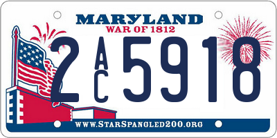 MD license plate 2AC5918