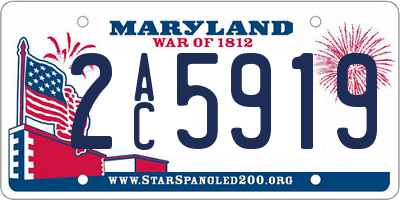 MD license plate 2AC5919