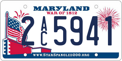 MD license plate 2AC5941