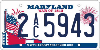 MD license plate 2AC5943
