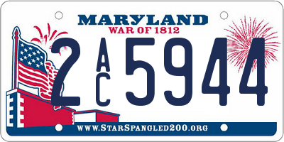 MD license plate 2AC5944