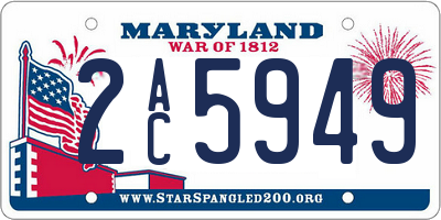 MD license plate 2AC5949