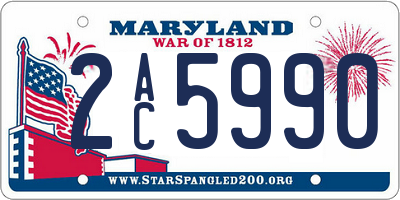 MD license plate 2AC5990