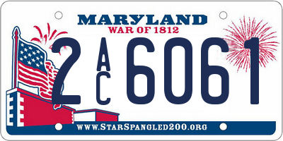 MD license plate 2AC6061