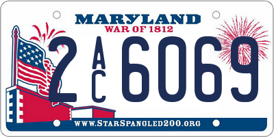 MD license plate 2AC6069