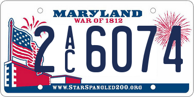 MD license plate 2AC6074