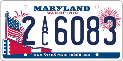 MD license plate 2AC6083