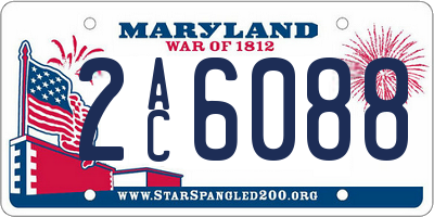MD license plate 2AC6088