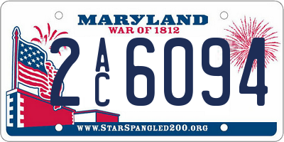 MD license plate 2AC6094