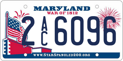 MD license plate 2AC6096