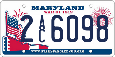 MD license plate 2AC6098