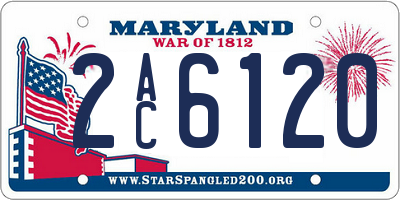 MD license plate 2AC6120