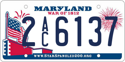 MD license plate 2AC6137