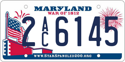 MD license plate 2AC6145