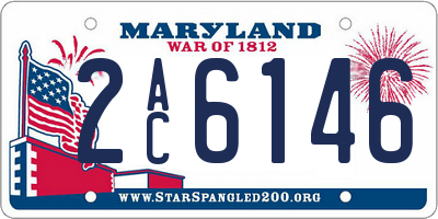 MD license plate 2AC6146