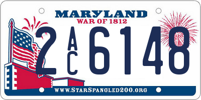 MD license plate 2AC6148