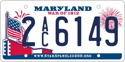 MD license plate 2AC6149