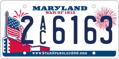 MD license plate 2AC6163
