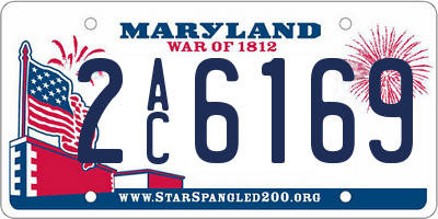 MD license plate 2AC6169