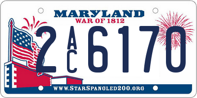 MD license plate 2AC6170