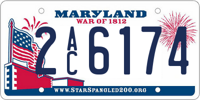 MD license plate 2AC6174