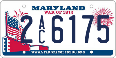 MD license plate 2AC6175