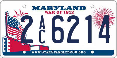 MD license plate 2AC6214