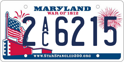 MD license plate 2AC6215