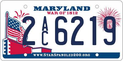 MD license plate 2AC6219
