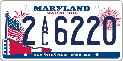 MD license plate 2AC6220