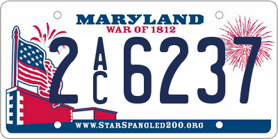 MD license plate 2AC6237