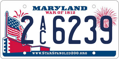 MD license plate 2AC6239
