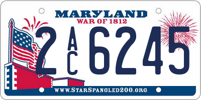 MD license plate 2AC6245