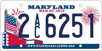 MD license plate 2AC6251