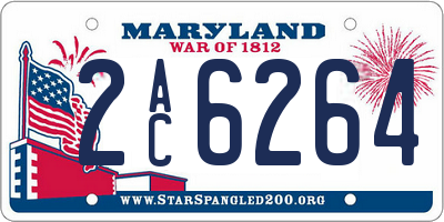 MD license plate 2AC6264