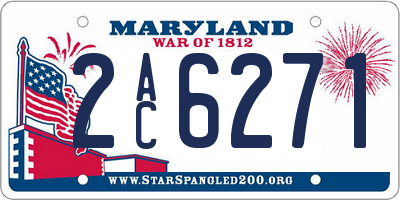 MD license plate 2AC6271