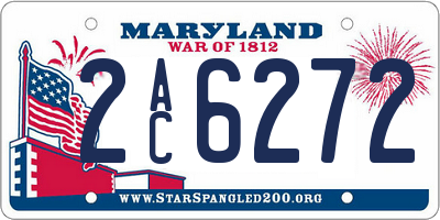 MD license plate 2AC6272