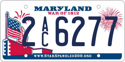 MD license plate 2AC6277