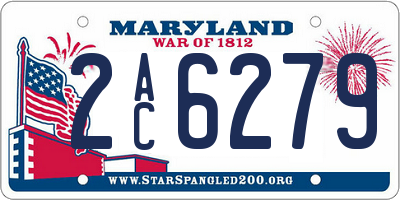 MD license plate 2AC6279