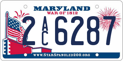 MD license plate 2AC6287