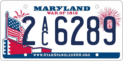 MD license plate 2AC6289