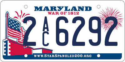 MD license plate 2AC6292