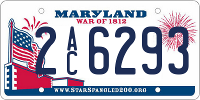 MD license plate 2AC6293