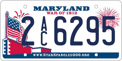 MD license plate 2AC6295