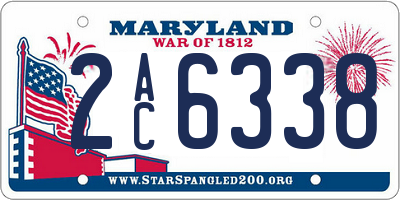 MD license plate 2AC6338
