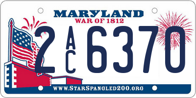 MD license plate 2AC6370