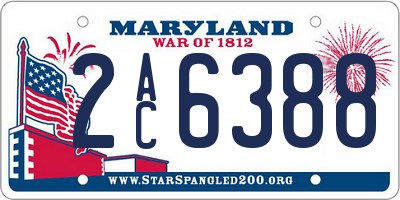 MD license plate 2AC6388